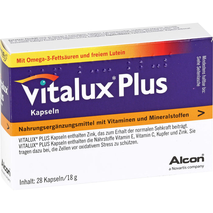 Vitalux plus Lutein und Omega 3 Kapseln, 84 St. Kapseln
