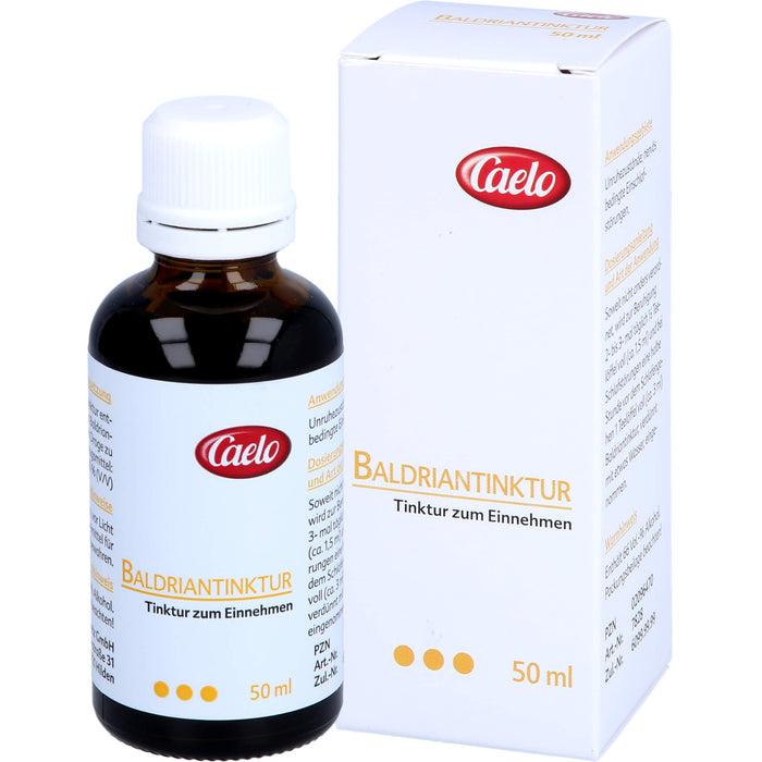 Caelo Baldriantinktur zur Beruhigung bei Einschlafstörungen, 50 ml Lösung