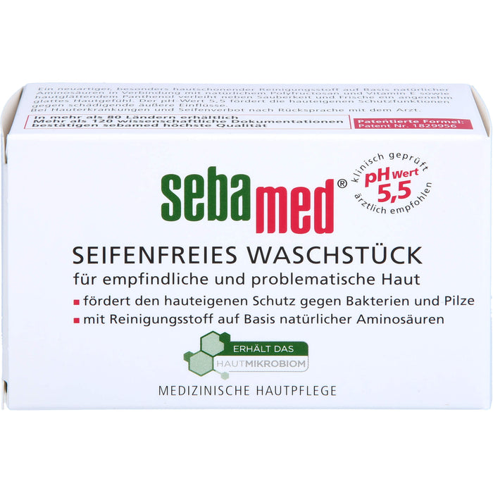 Sebamed seifenfreies Waschstück für empfindliche & problematische Haut, 150 g Körperpflege