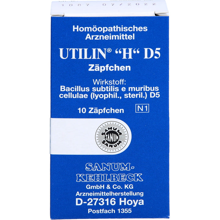 SANUM-KEHLBECK Utilin H D5 Zäpfchen, 10 St. Zäpfchen