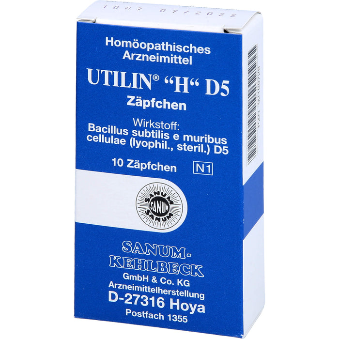 SANUM-KEHLBECK Utilin H D5 Zäpfchen, 10 St. Zäpfchen