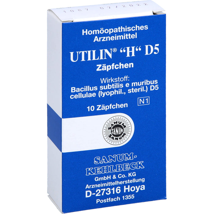 SANUM-KEHLBECK Utilin H D5 Zäpfchen, 10 St. Zäpfchen