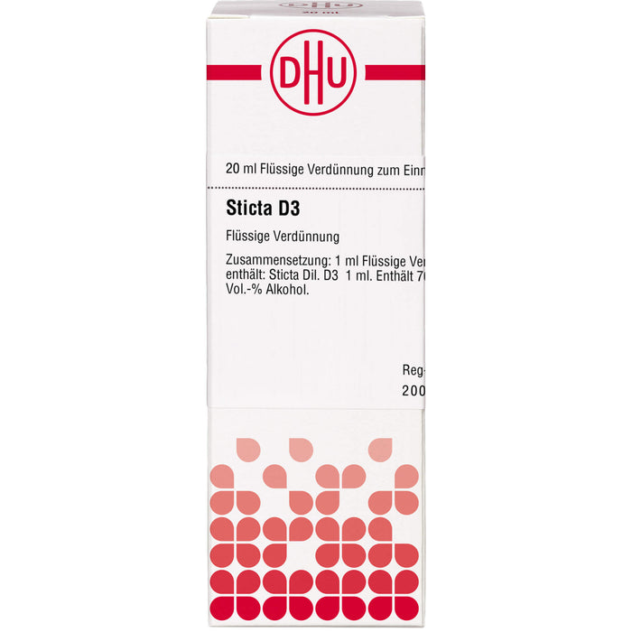 Sticta D3 DHU Dilution, 20 ml Lösung