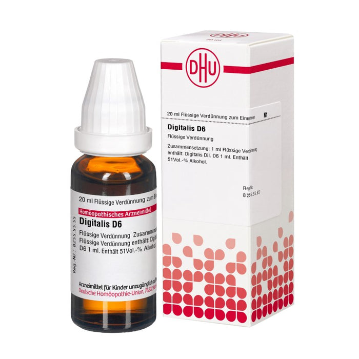 Digitalis D6 DHU Dilution, 20 ml Lösung