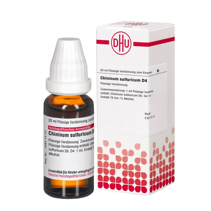 Chininum sulfuricum D4 DHU Dilution, 20 ml Lösung
