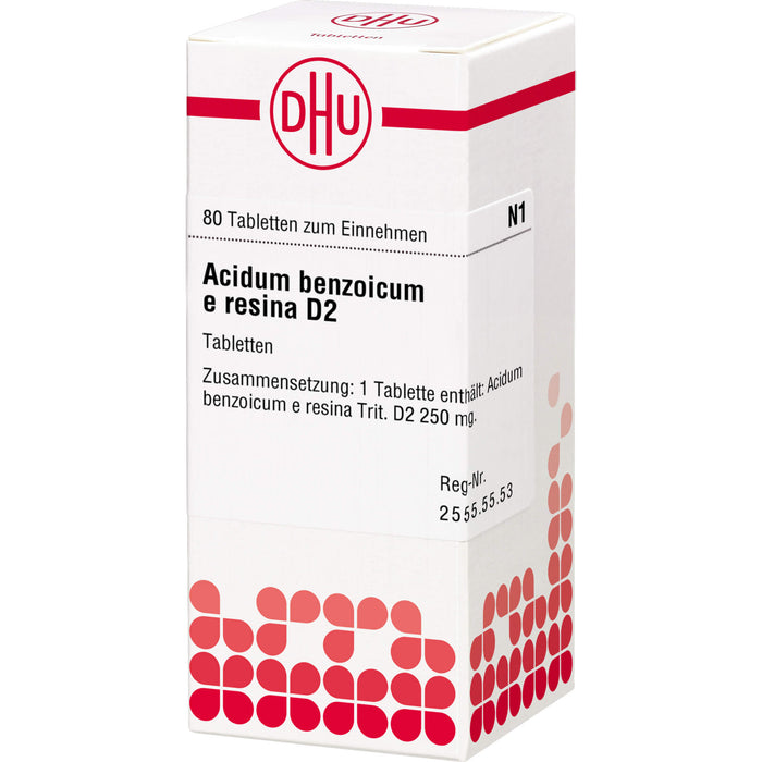 DHU Acidum benzoicum e resina D2 Tabletten, 80 St. Tabletten