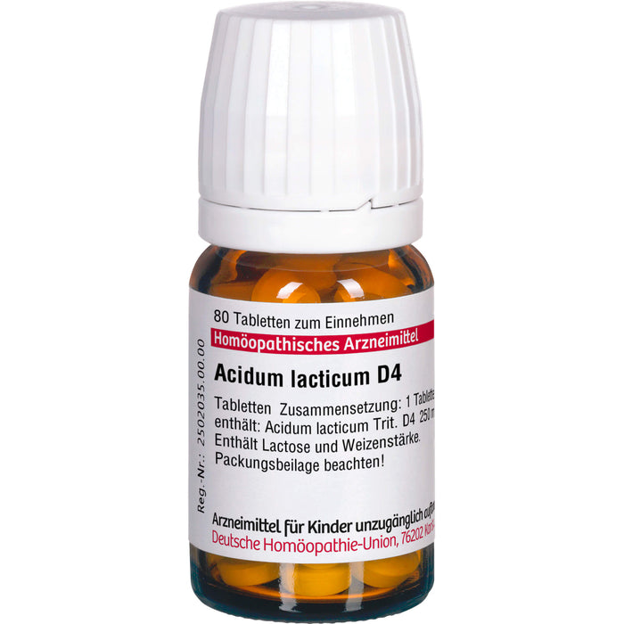 DHU Acidum lacticum D4 Tabletten, 80 St. Tabletten