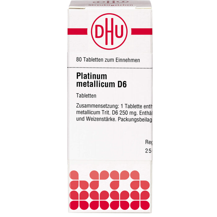 Platinum metallicum D6 DHU Tabletten, 80 St. Tabletten
