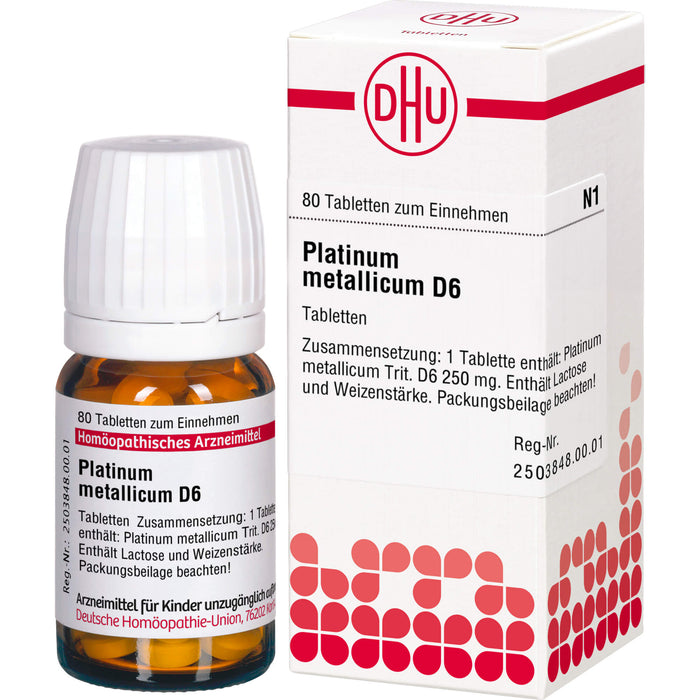Platinum metallicum D6 DHU Tabletten, 80 St. Tabletten