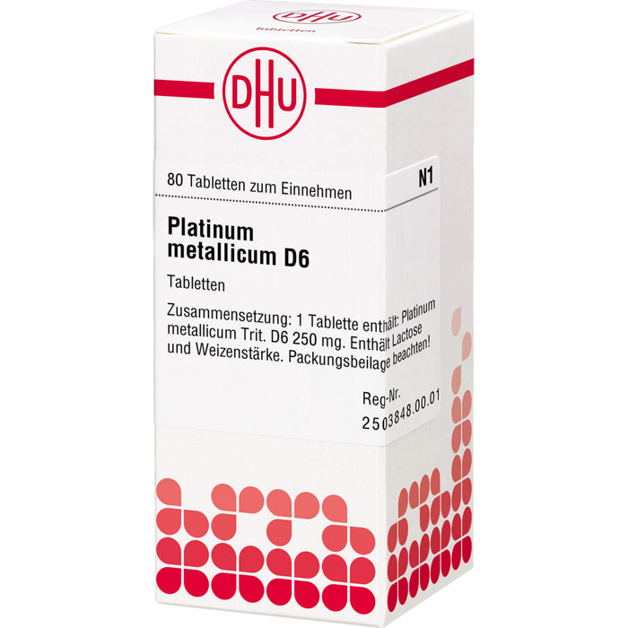 Platinum metallicum D6 DHU Tabletten, 80 St. Tabletten