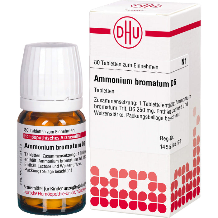Ammonium bromatum D6 DHU Tabletten, 80 St. Tabletten