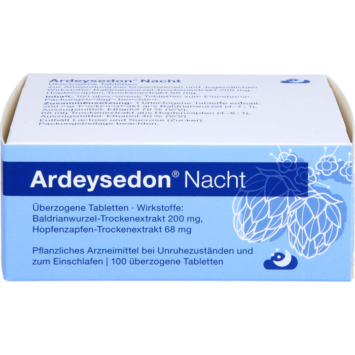 Ardeysedon Nacht Tabletten bei nervös bedingten Einschlafstörungen, 100 St. Tabletten