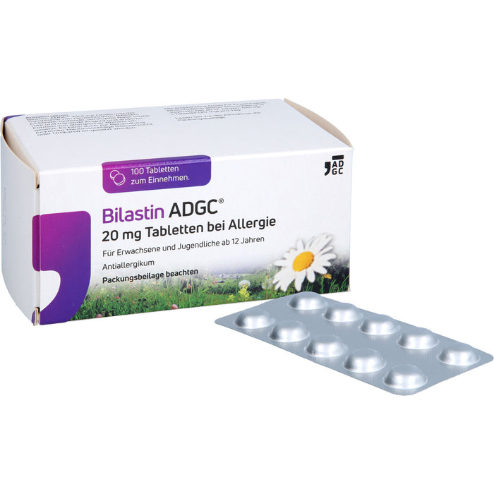 Bilastin ADGC 20 mg Tabletten bei Allergie, 100 St. Tabletten
