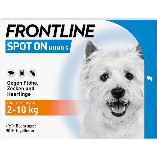 FRONTLINE Spot On Hund S (2-10 kg) gegen Zecken und Flöhe, 5 St. Ampullen