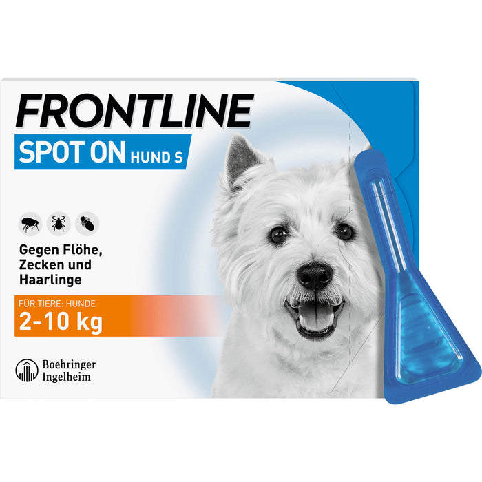FRONTLINE Spot On Hund S (2-10 kg) gegen Zecken und Flöhe, 5 St. Ampullen