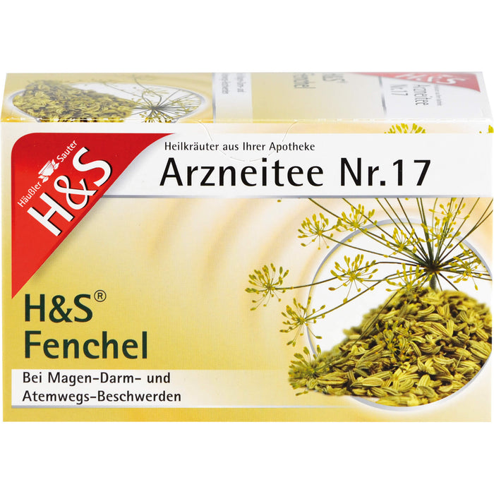 H&S Arzneitee Nr. 17 Fenchel bei Magen-Darm- und Atemwegsbeschwerden, 20 St. Filterbeutel