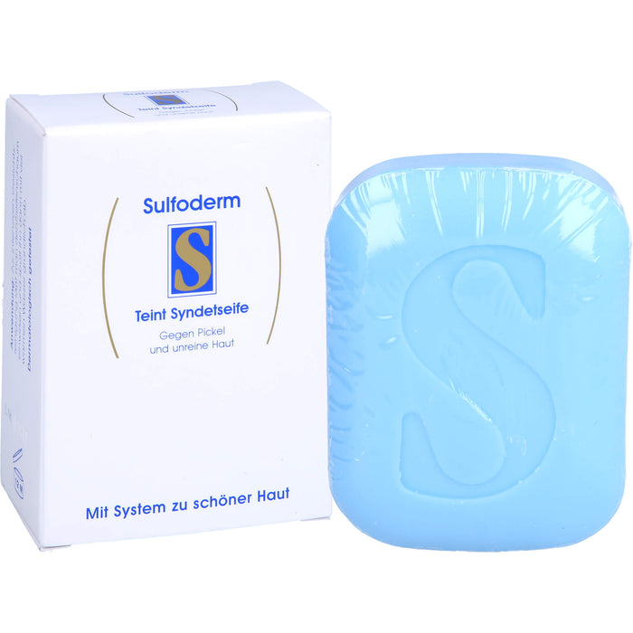 Sulfoderm S Teint Syndetseife gegen fettige und unreine Haut, 1 St. Seifenstück