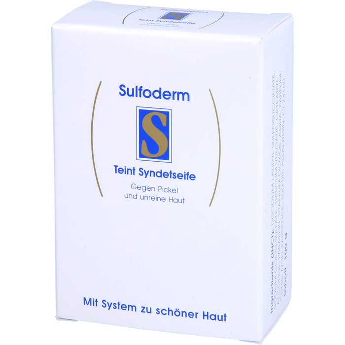 Sulfoderm S Teint Syndetseife gegen fettige und unreine Haut, 1 St. Seifenstück