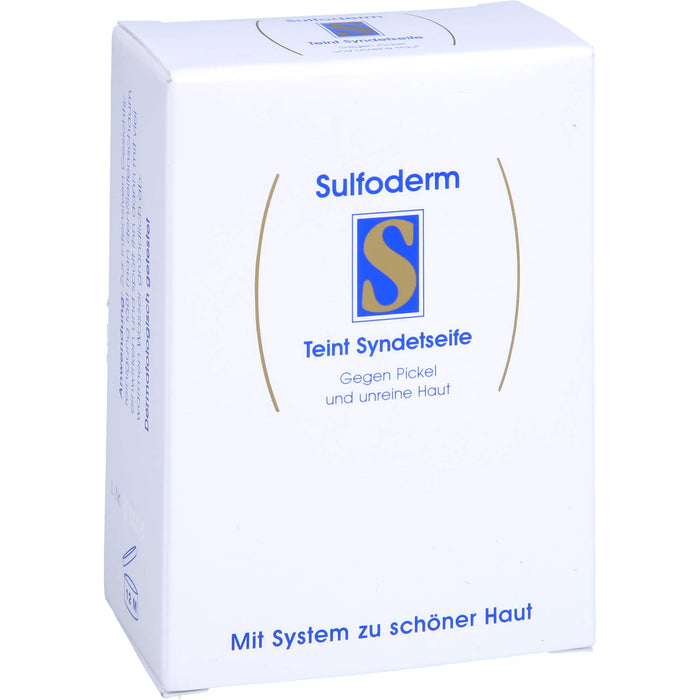 Sulfoderm S Teint Syndetseife gegen fettige und unreine Haut, 1 St. Seifenstück