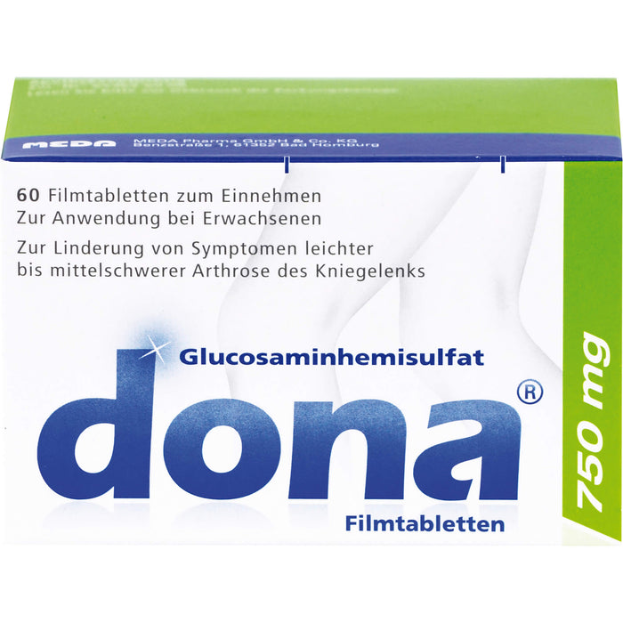 Dona 750 mg Filmtabletten bei Arthrose des Kniegelenks, 60 St. Tabletten