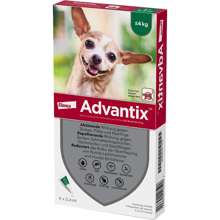 Advantix Spot-on Hund B4kg, 4 St LOE