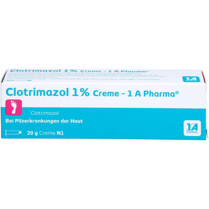 Clotrimazol 1 % Creme 1A Pharma bei Pilzerkrankungen der Haut, 20 g Creme