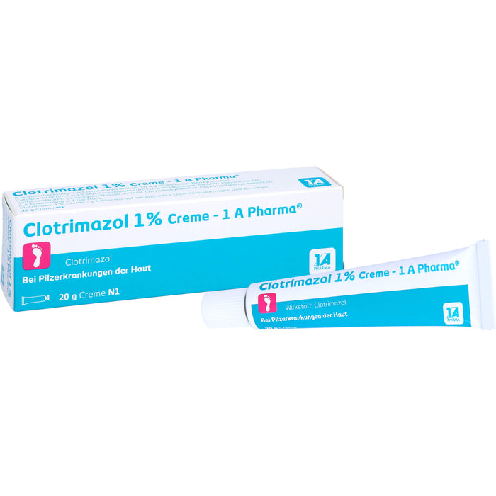 Clotrimazol 1 % Creme 1A Pharma bei Pilzerkrankungen der Haut, 20 g Creme