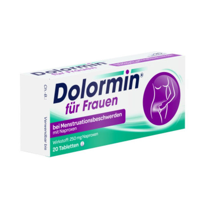 Dolormin für Frauen Tabletten bei Menstruationsbeschwerden, 20 St. Tabletten