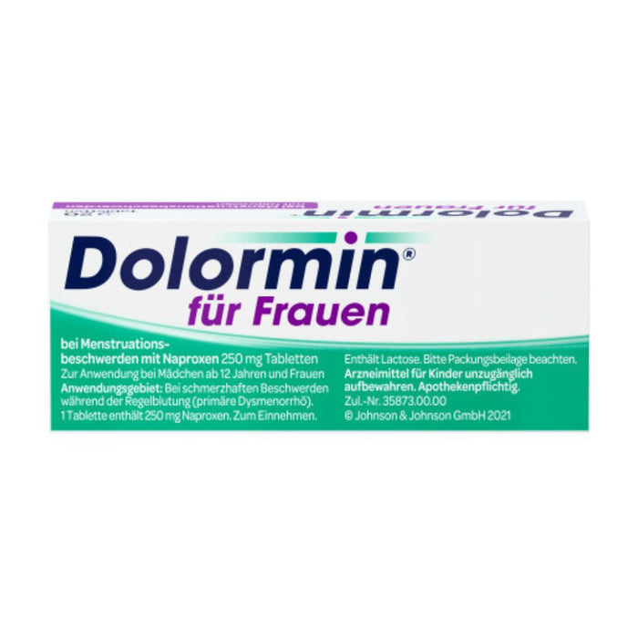 Dolormin für Frauen Tabletten bei Menstruationsbeschwerden, 20 St. Tabletten