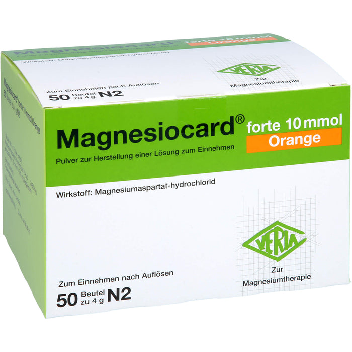 Magnesiocard forte 10 mmol Orange, Pulver zur Herstellung einer Lösung zum Einnehmen, 50 St. Beutel