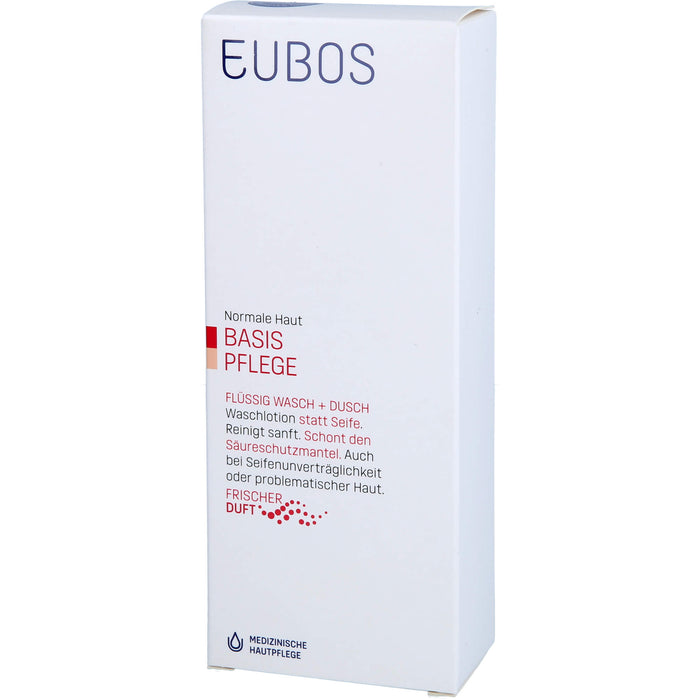 EUBOS flüssige Waschlotion für normale Haut rot mit frischem Duft, 200 ml Lösung