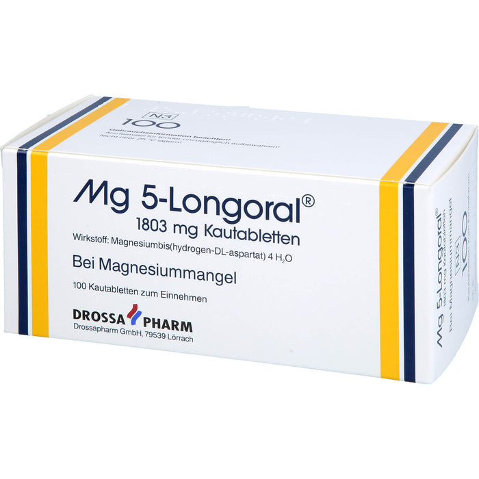 Mg 5-Longoral 1803 mg Kautabletten bei Magnesiummangel, 100 St. Tabletten