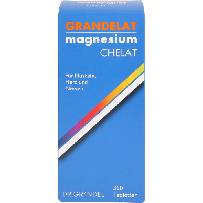 Dr. Grandel Grandelat Magnesium Chelat Tabletten für Muskeln, Herz und Nerven, 360 St. Tabletten