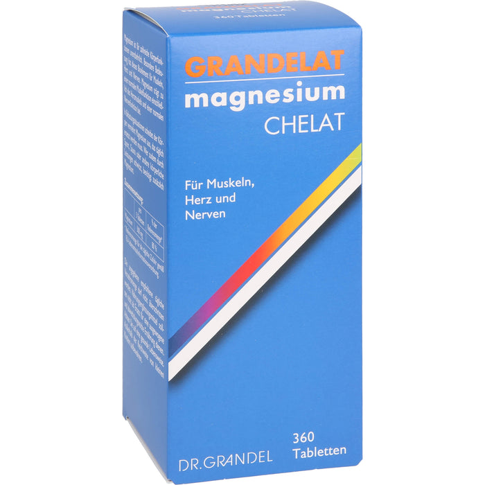Dr. Grandel Grandelat Magnesium Chelat Tabletten für Muskeln, Herz und Nerven, 360 St. Tabletten