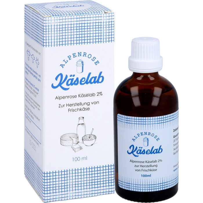 Alpenrose Käselab 2% zur Herstellung von Frischkäse, 100 ml Lösung