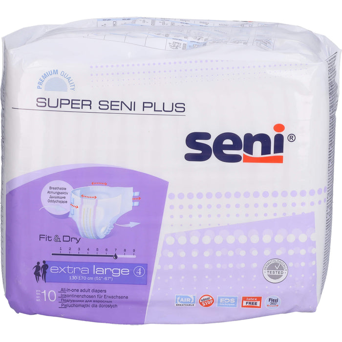 Seni Super Extra Large Plus Windel f.Erw.Gr4 Nacht, 10 St 