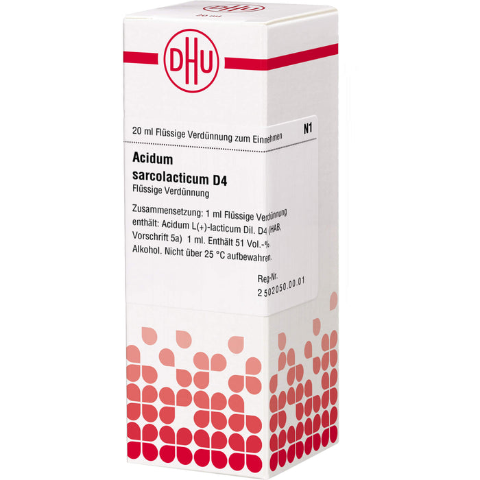 DHU Acidum sarcolacticum D4 Dilution, 20 ml Lösung