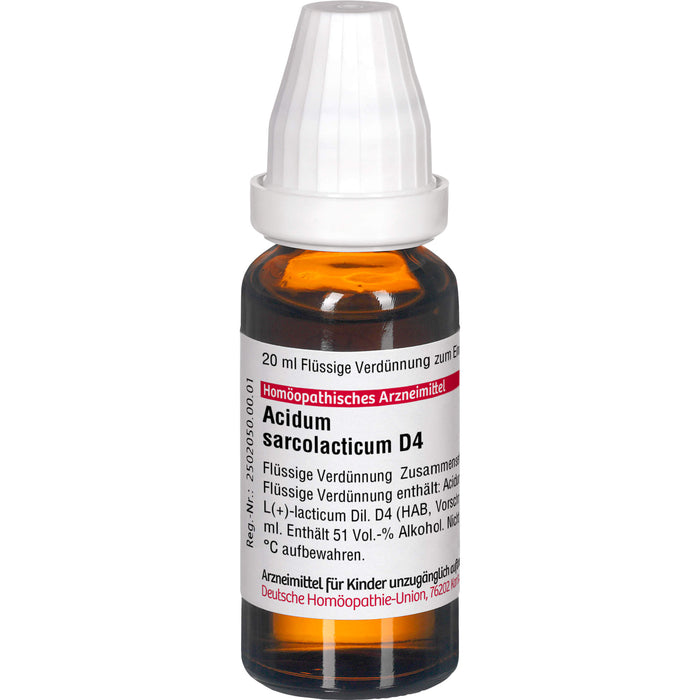 DHU Acidum sarcolacticum D4 Dilution, 20 ml Lösung