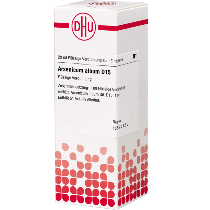 DHU Arsenicum album D15 Dilution, 20 ml Lösung