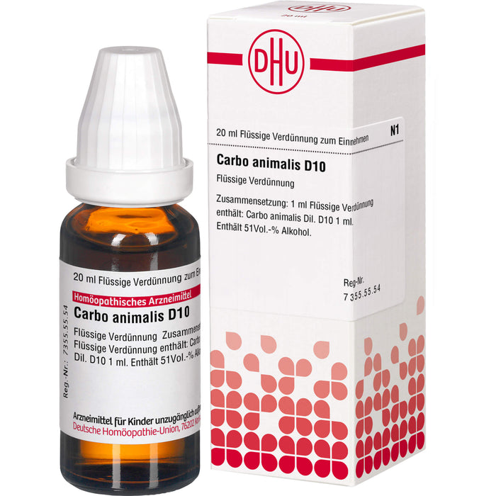 Carbo animalis D10 DHU Dilution, 20 ml Lösung
