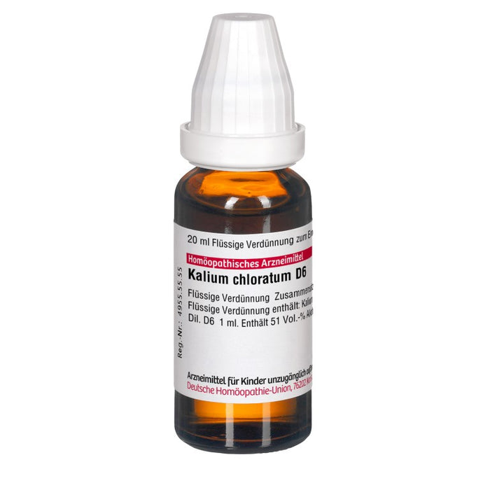 Kalium chloratum D6 DHU Dilution, 20 ml Lösung