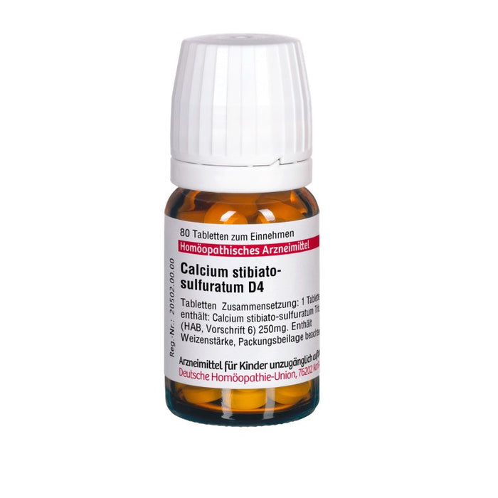 DHU Calcium stibiato-sulfuratum D4 Tabletten, 80 St. Tabletten