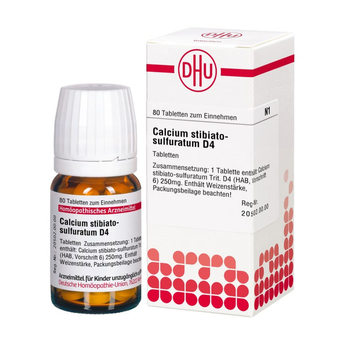 DHU Calcium stibiato-sulfuratum D4 Tabletten, 80 St. Tabletten