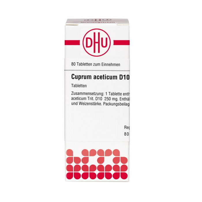 Cuprum aceticum D10 DHU Tabletten, 80 St. Tabletten