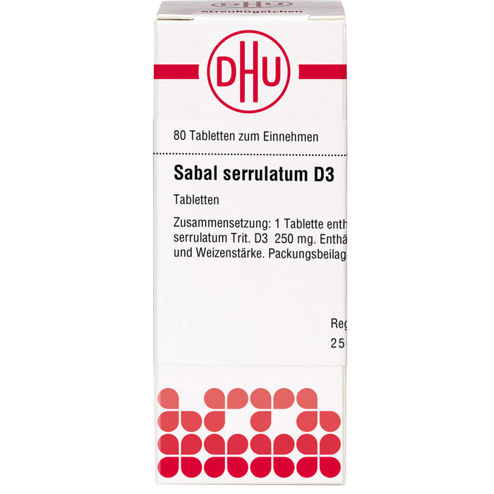 Sabal serrulatum D3 DHU Tabletten, 80 St. Tabletten