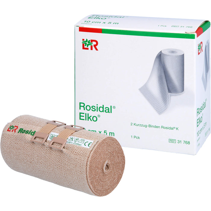 Rosidal Elko 10cmx5m Kurzzugbinde, 2 St BIN