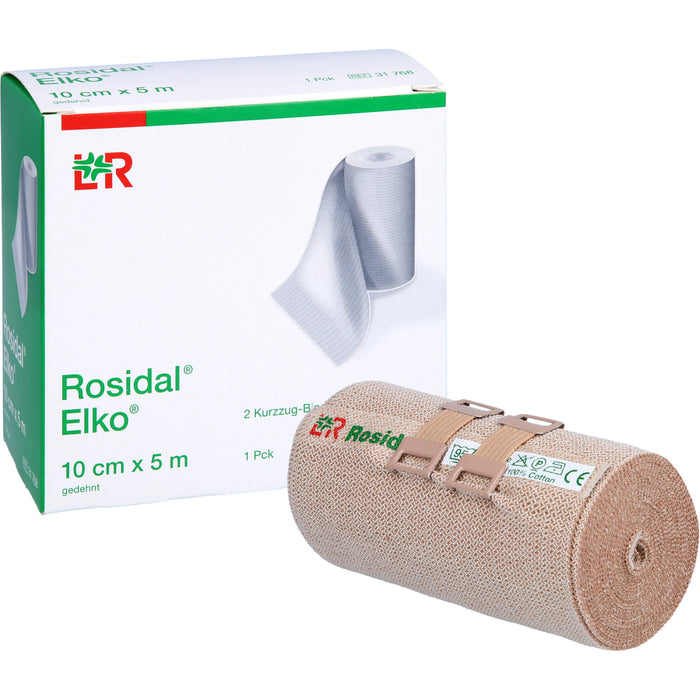 Rosidal Elko 10cmx5m Kurzzugbinde, 2 St BIN