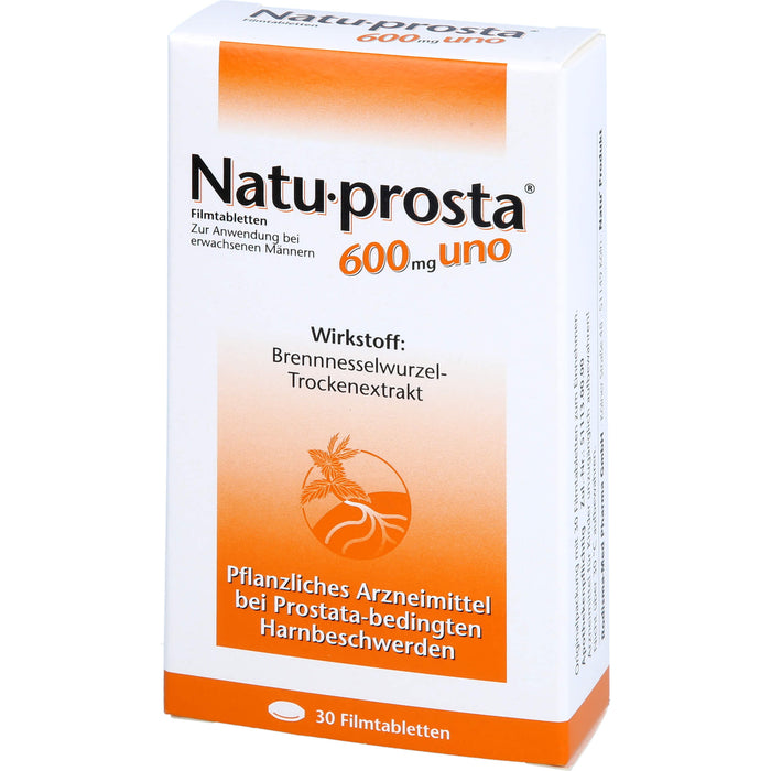 Natu-prosta 600 mg uno Filmtabletten bei Prostata-Erkrankungen, 30 St. Tabletten