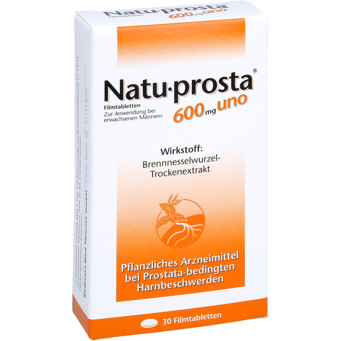Natu-prosta 600 mg uno Filmtabletten bei Prostata-Erkrankungen, 30 St. Tabletten