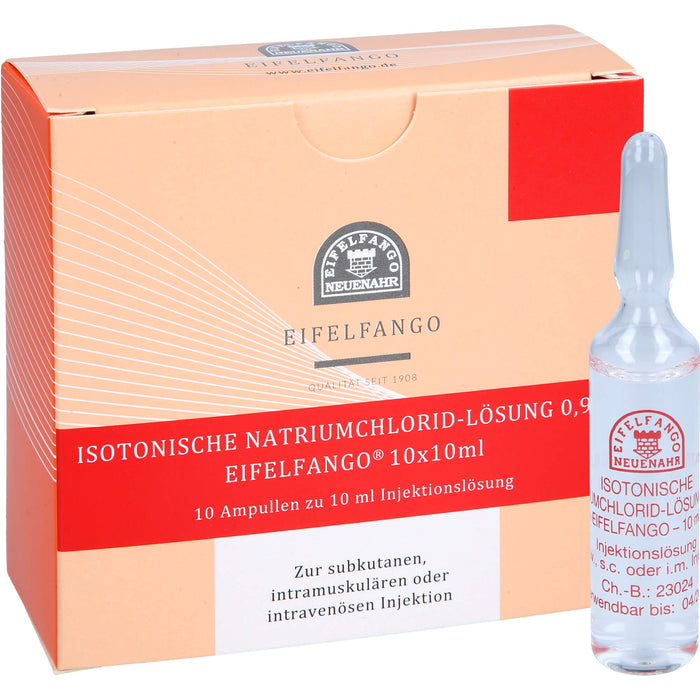 EIFELFANGO Isotonische Natriumchlorid-Lösung 0,9 %  Ampullen 10 ml, 100 ml Lösung